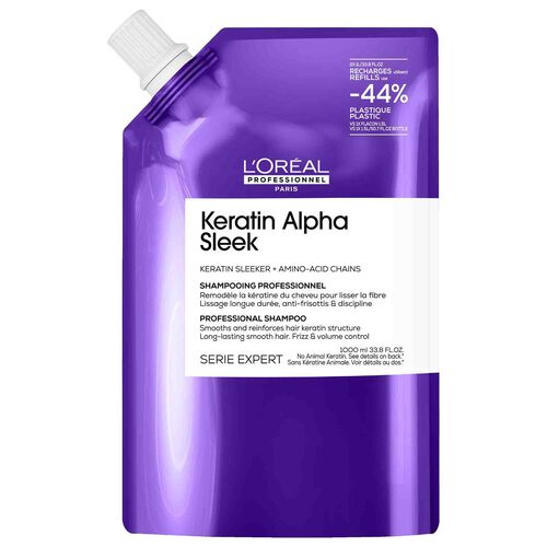 L'Oréal Keratin Alpha Sleek Shampoo Refill 1000ml