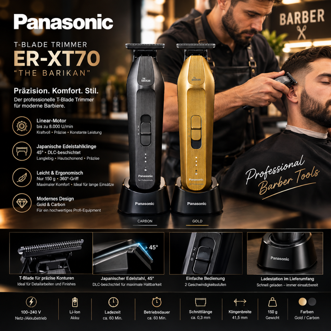 Panasonic ER-XT70 THE BARIKAN Trimmer gold