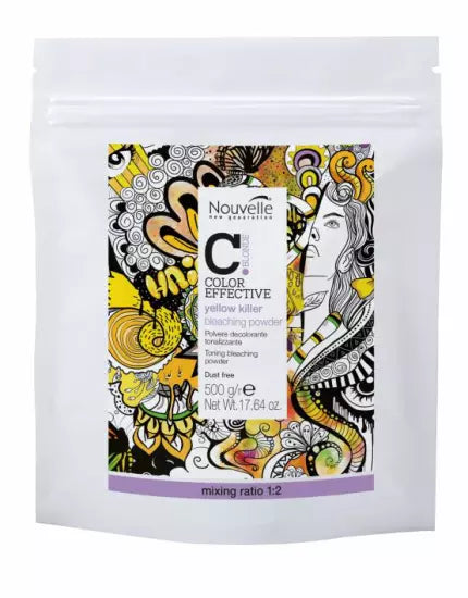 Nouvelle Color Effective Blonde Bleaching Powder Yellow Killer 500 g