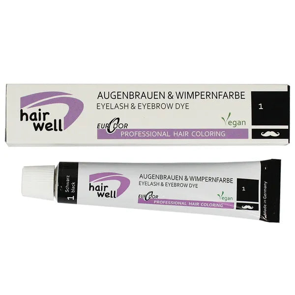 hair well Augenbrauen & Wimpernfarbe schwarz 1