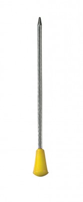 Metallstecker mit Plastickkopf gelb 65 mm
